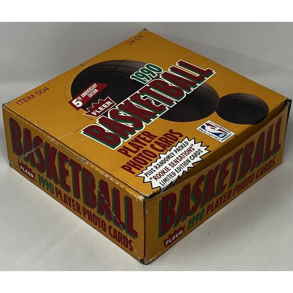 1990-91 Fleer Basketball Card Wax Pack Box NBA Michael Jordan 36 packs