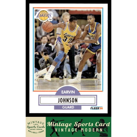 1990-91 Fleer Earvin Johnson #93 Los Angeles Lakers Basketball Card