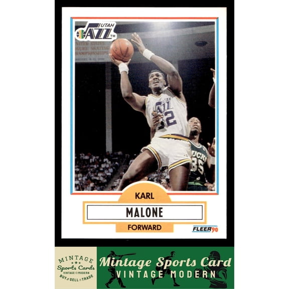 1990-91 Fleer Karl Malone #188 Utah Jazz Basketball Card