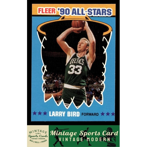 1990-91 Fleer Larry Bird #2 All-Stars Boston Celtics Basketball Card