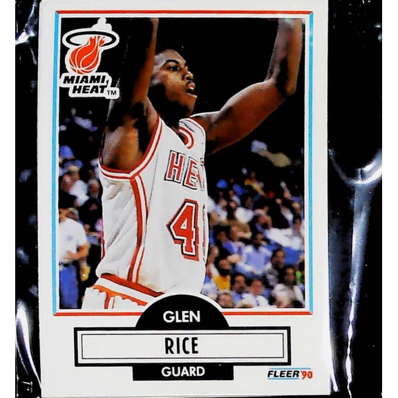 1990-91 Fleer NBA Miami Heat Team Set (Hand Collated) of 6 Cards: 101 Glen  Rice Kevin Edwards  100 Grant Long    102 Rony Seikaly  103