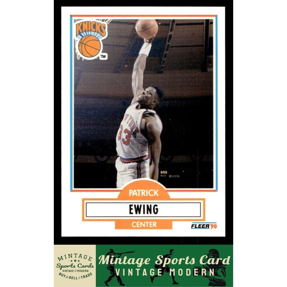 1990-91 Fleer Patrick Ewing #125 New York Knicks NBA Basketball Trading Card