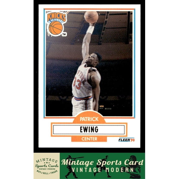 1990-91 Fleer New York Knicks Patrick Ewing #125 Basketball Card