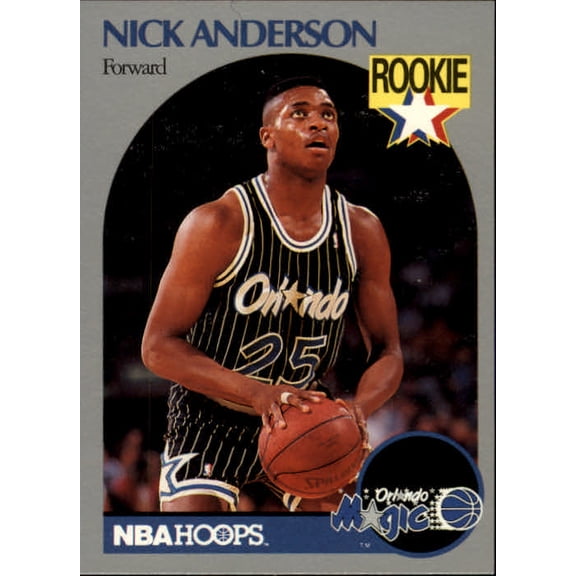 1990-91 Hoops #214 Nick Anderson RC NBA Basketball Trading Card