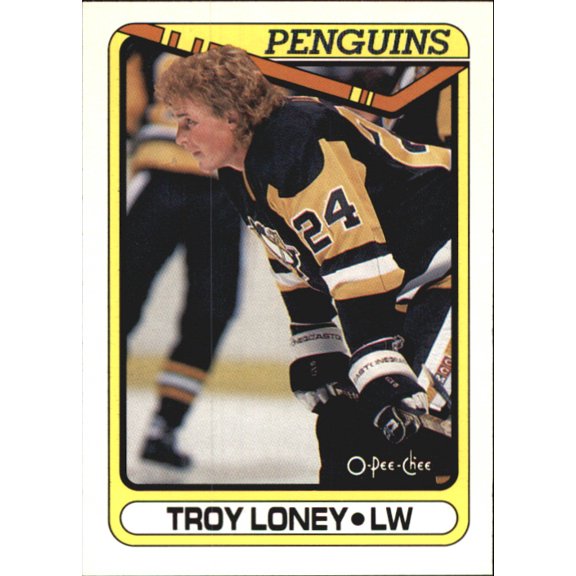 1990-91 O-Pee-Chee #347 Troy Loney RC NHL Hockey Trading Card