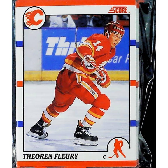 1990-91 Score BILINGUAL Calgary Flames Team Set 24 Cards Theo Fleury