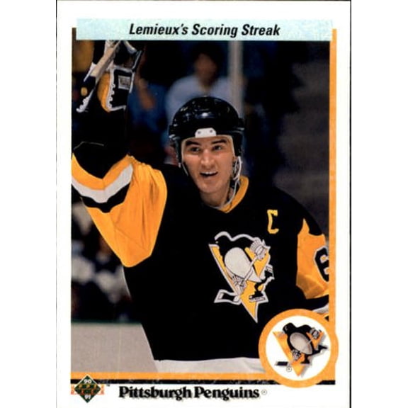 1990-91 Upper Deck #59 Mario Lemieux Streak NHL Hockey Trading Card