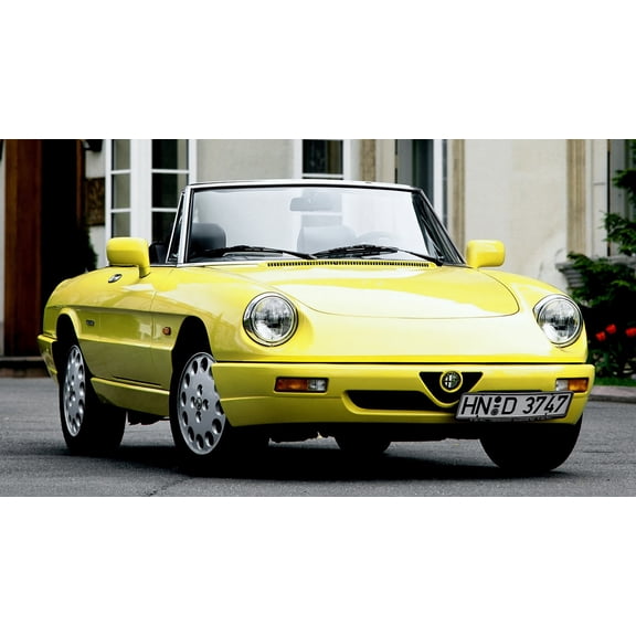 1990 Alfa Romeo Spider - 12x18 Inch Laminated Poster - Stunning Detail and Bold Colors