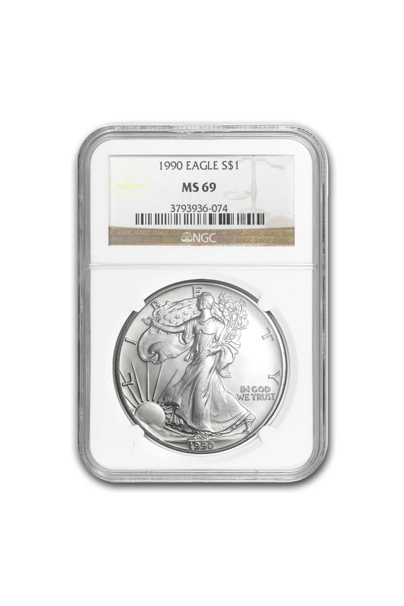1990 American Silver Eagle MS-69 NGC