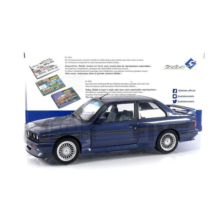 1990 BMW E30 M3 Alpina B6 3.5S Mauritus Blue Metallic 1/18 Diecast Model  Car by Solido