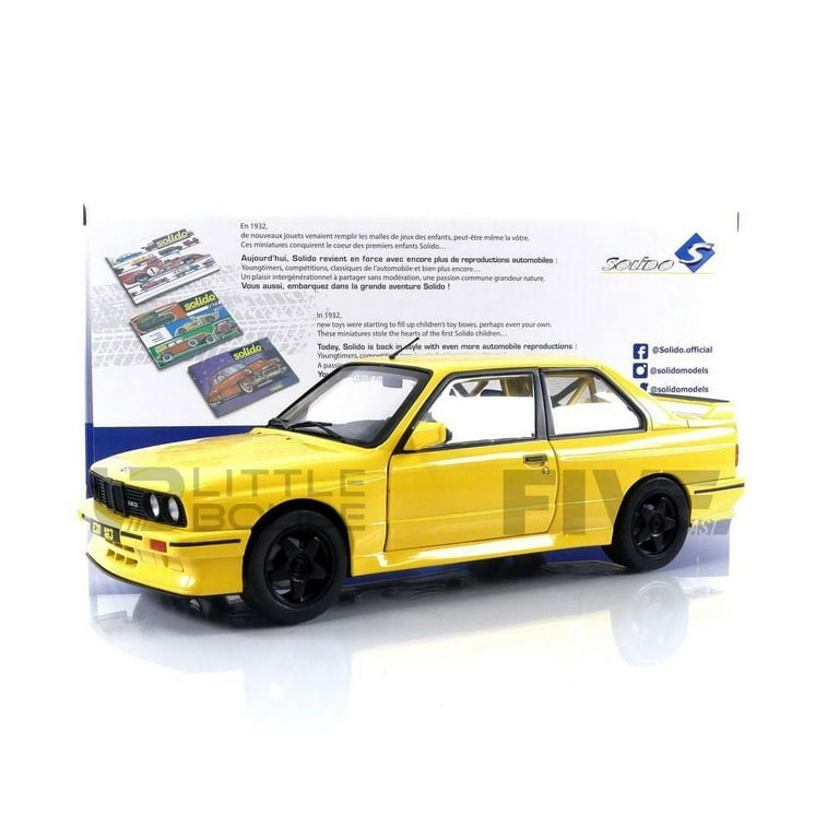 1990 BMW M3 E30 Dakar Yellow Street Fighter 1/18 Diecast Model
