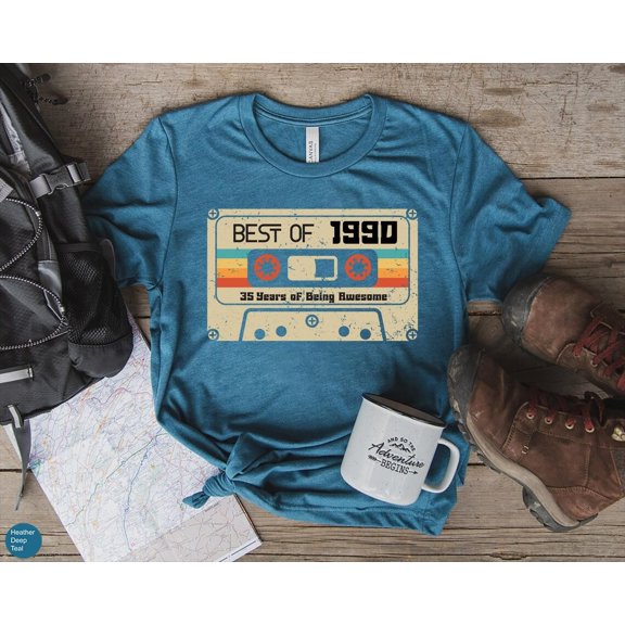 1990 Birthday Shirt, Vintage 1990 Limited Edition Cassette T-Shirt, Birthday Women, Birthday Men Tee, 1990 Birthday Sweatshirt Tshirt All Size S-5XL