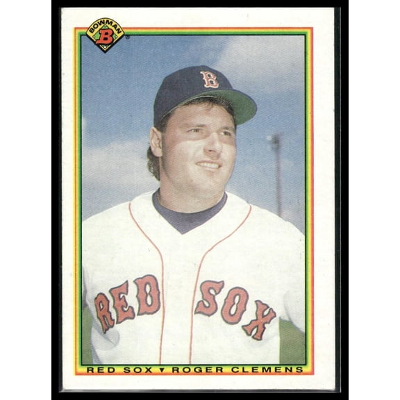1990 Bowman Roger Clemens Boston Red Sox #268 Baseball Trading Card