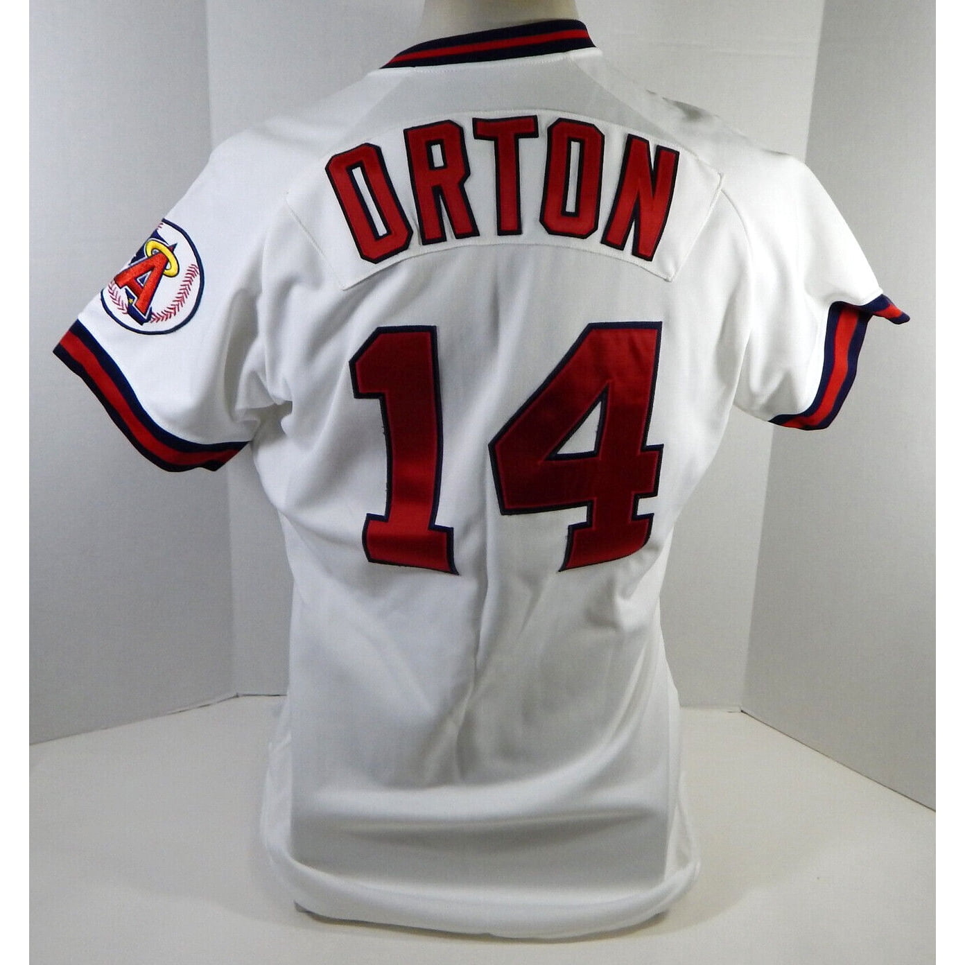 1990 California Angels John Orton #14 Game Used White Jersey 44 DP22351 ...