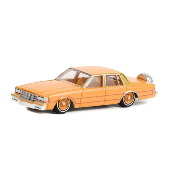 1990 Chevy Caprice Classic Lowrider, Orange - Greenlight 63030F/48 - 1/64 Scale Diecast Car