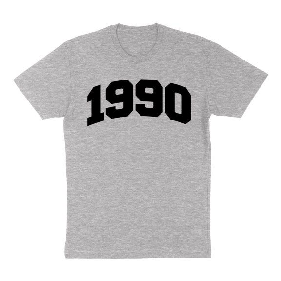 1990 College Style Shirt Unisex Small Grey