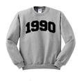 thumbnail image 1 of 1990 College Style Sweatshirt Unisex Medium Grey, 1 of 5