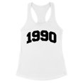 thumbnail image 1 of 1990 College Style Tank Top Fitted Racerback Women's Large White, 1 of 5