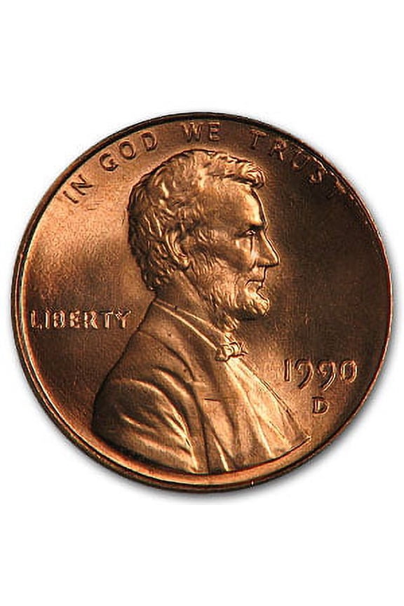 1990-D Lincoln Cent BU (Red)