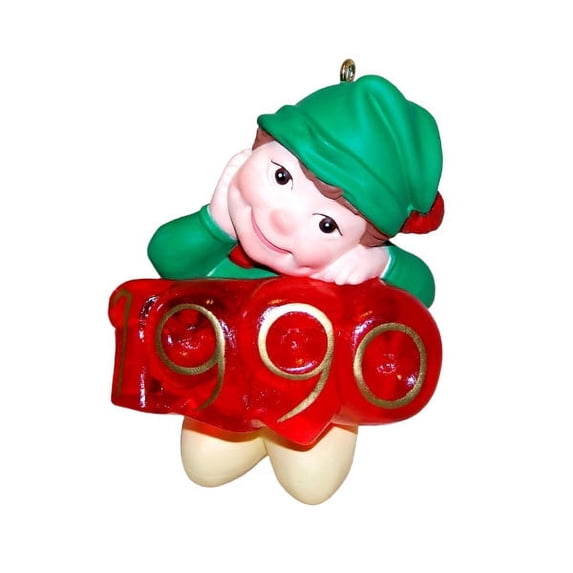 1990 Elf of the Year (Magic) Hallmark Keepsake Christmas Tree Ornament - QLX7356