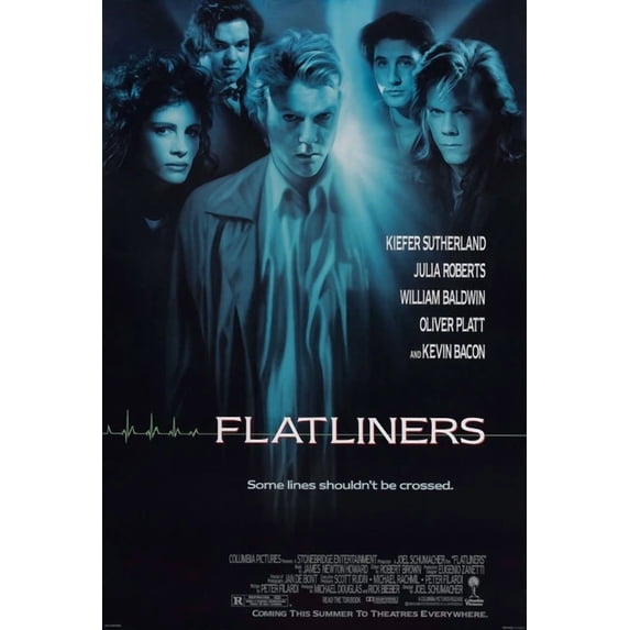 1990 Flatliners Movie Poster Print Kiefer Sutherland Kevin Bacon ...