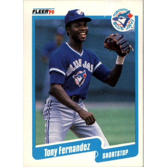 1990 Fleer #80 Tony Fernandez NM-MT Near Mint Blue Jays Baseball Card Toronto Blue Jays MLB Baseball Trading Card