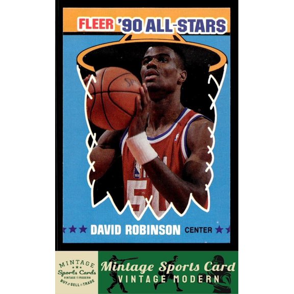 1990 Fleer David Robinson All-Stars #10 San Antonio Spurs NM/MT Basketball Card