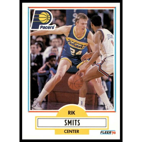 1990 Fleer Basketball Card Indiana Pacers Rik Smits #82 Near Mint Or Better