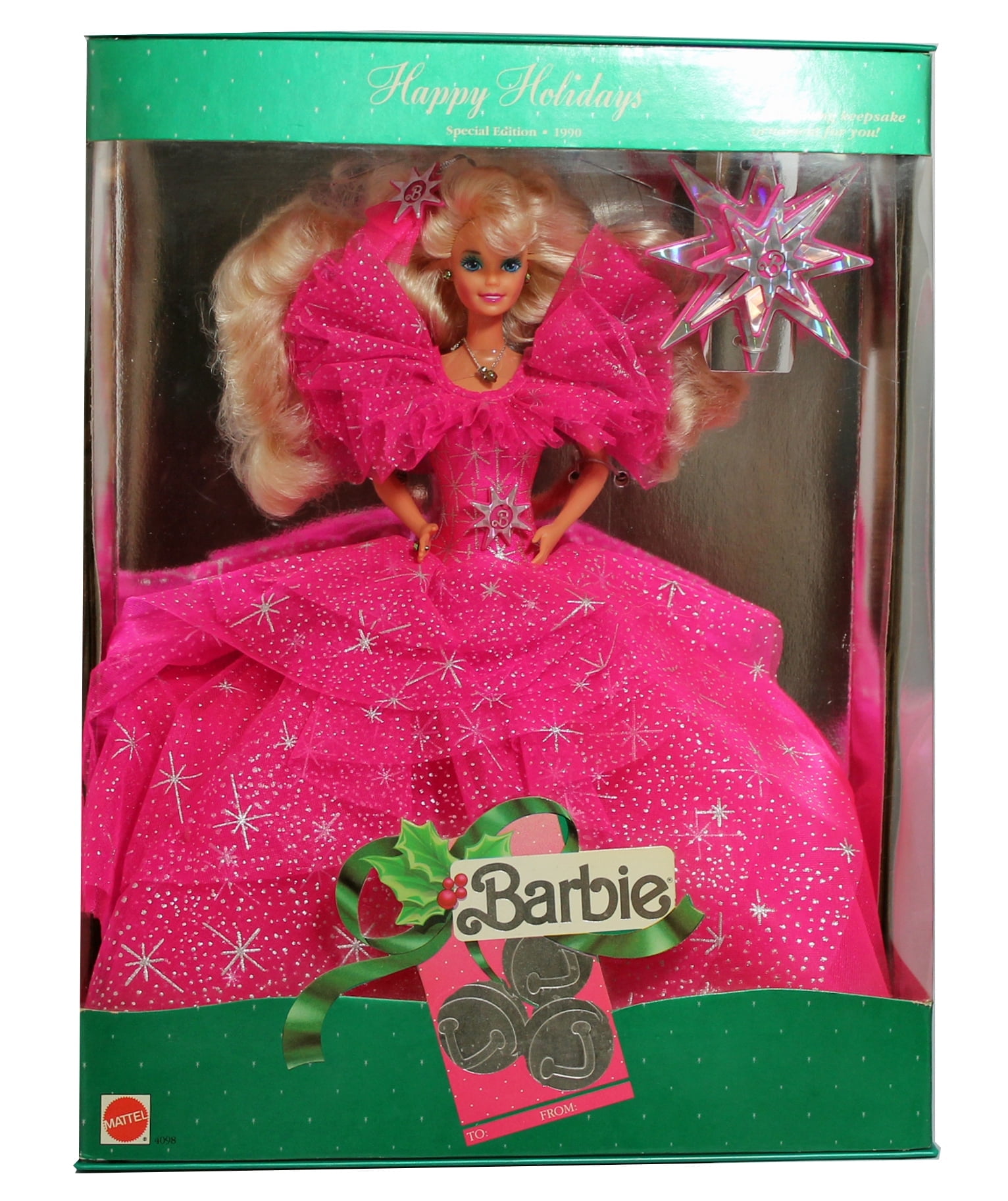 1990 Happy Holidays Barbie Doll Special Edition Mattel 4098 1990 Happy Holidays Barbie Doll Special Edition Mattel 4098