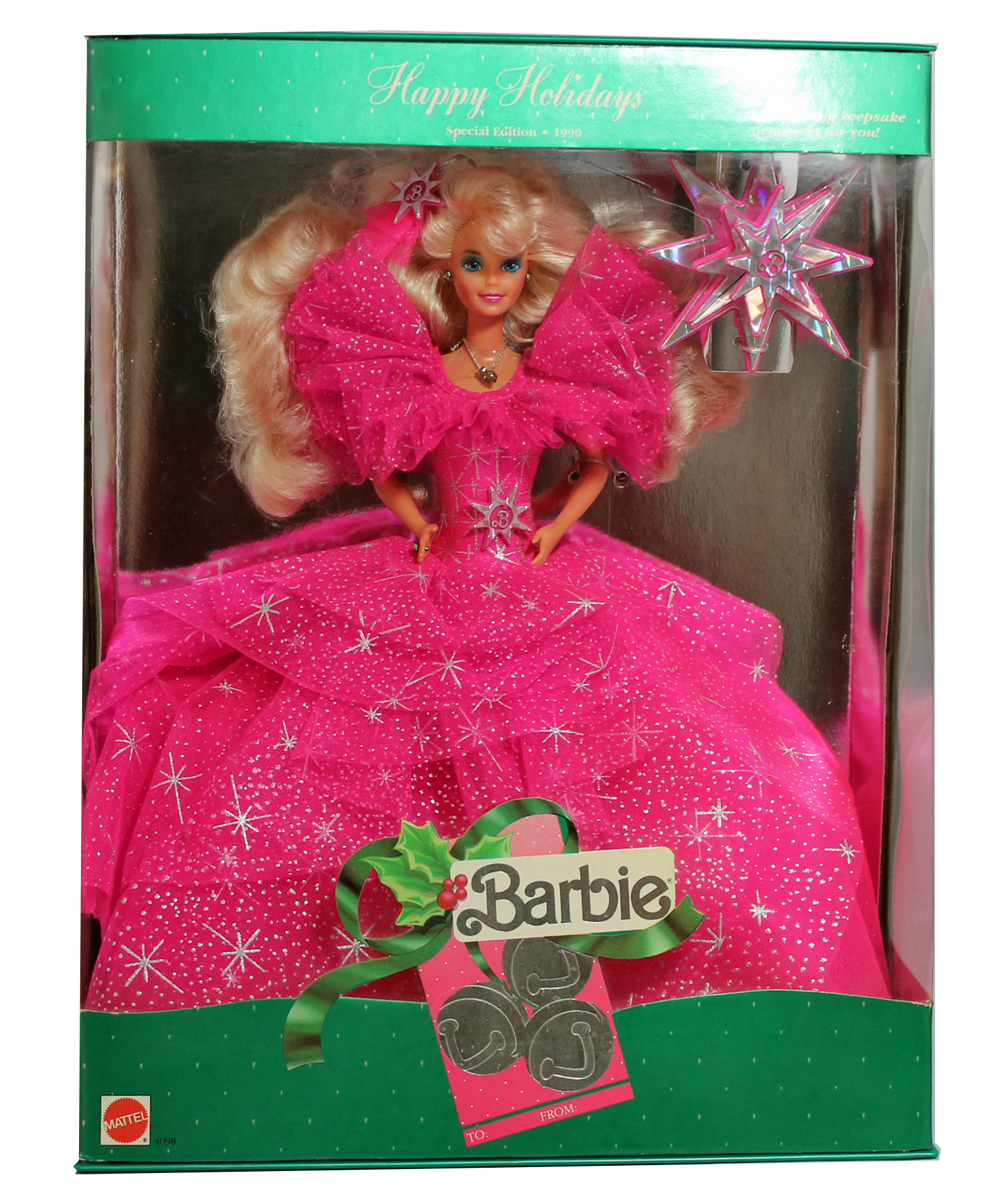 1990 Happy Holidays Barbie Doll Special Edition Mattel 4098 - Walmart.com