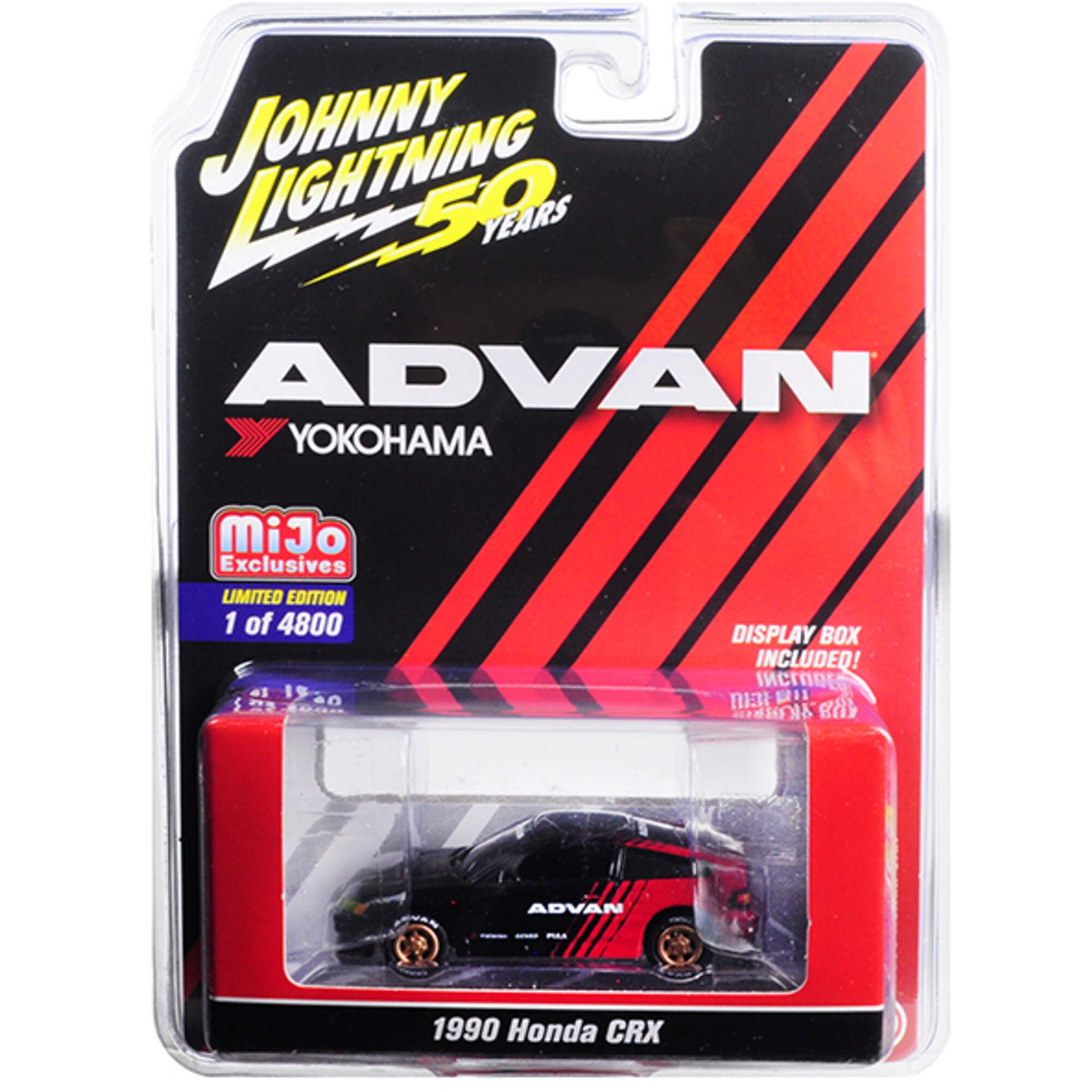 1990 Honda CRX "ADVAN Yokohama" Limited Edition to 4,800 pieces Worldwide 1/64 Diecast Model Car by Johnny Lightning