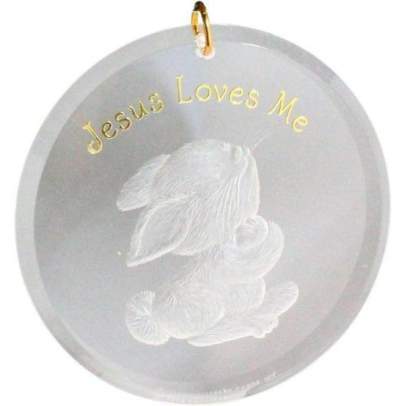 1990 Jesus Loves Me (Bunny) Hallmark Keepsake Christmas Tree Ornament QX3156