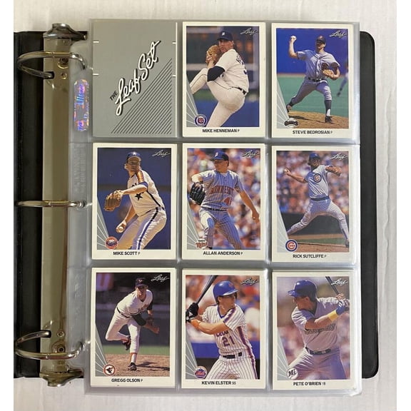1990 Leaf Baseball Hand Collated Binder Set 1-528 Frank Thomas Sammy Sosa Rookie