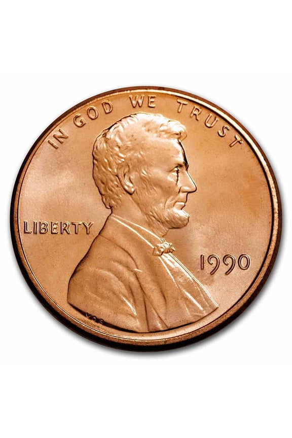 1990 Lincoln Cent BU (Red)