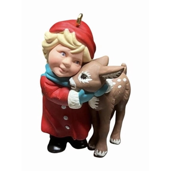 1990 Lovable Dears (Reindeer) Hallmark Keepsake Christmas Tree Ornaments QX547-6