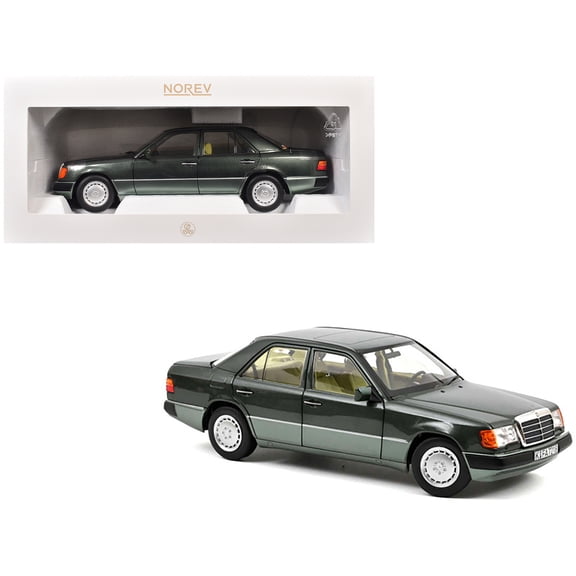 1990 Mercedes-Benz 230 E Night Green Metallic with Interior 1/18 Diecast Model Car by Norev
