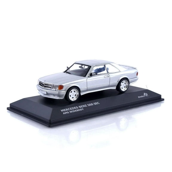 1990 Mercedes-Benz 560 SEC AMG WideBody Silver Metallic 1/43 Diecast Model Car by Solido