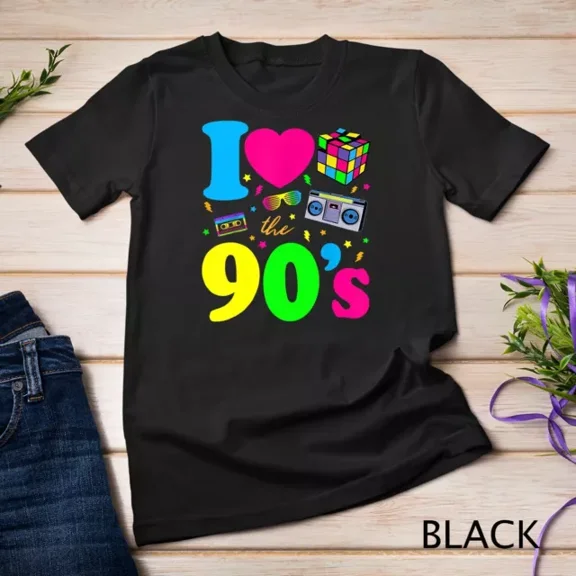 1990'S 90S Shirt I Heart The Nineties T-Shirt Unisex S-5XL Hot Trending Shirt, Sweatshirt, Hoodie, Vintage Birthday Gift