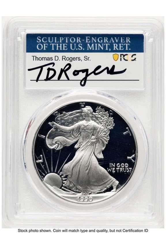 1990-S S$1 Proof American Silver Eagle Coin PCGS PR70 DCAM - HAT781017226