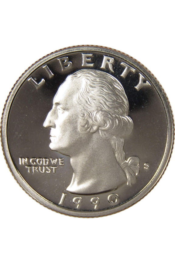 1990 S Washington Quarter Choice Proof 25c US Coin Collectible