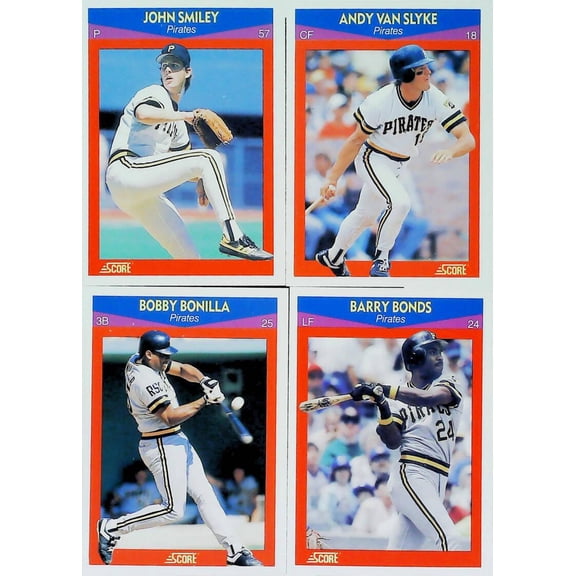 1990 Score 100 Super Stars Superstars Pittsburgh Pirates Team Set 4 Cards Barry Bonds NM-MT