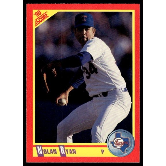 1990 Score Baseball Card Nolan Ryan Texas Rangers #250