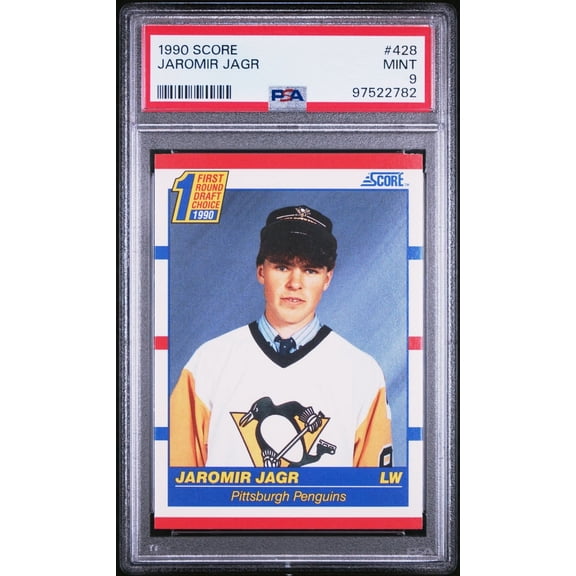 Graded 1990 Score #428 Jaromir Jagr PSA 9 NHL Hockey Card