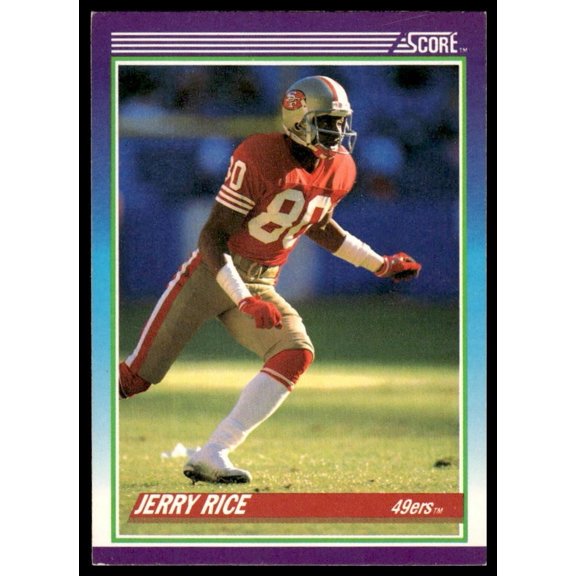1990 Score Jerry Rice #200 San Francisco 49ers Football Card - Very Good San Francisco 49ers NFL Football Trading Card