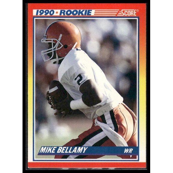 1990 Score Mike Bellamy #626 RC Near Mint or Better Illinois Fighting Illini Football Card