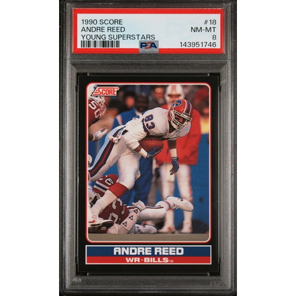 1990 Score Young Superstars Andre Reed #18 PSA 8