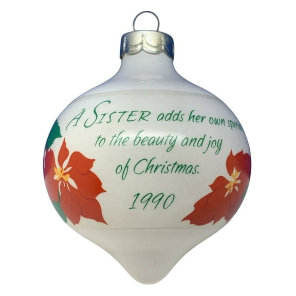 1990 Sister (Ball) Hallmark Keepsake Christmas Tree Ornaments QX227-3