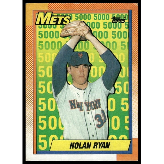 1990 Topps Nolan Ryan #2 New York Mets Baseball Card
