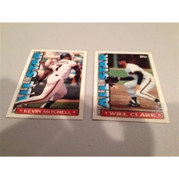 1990 Topps TV All Star Glossy San Francisco Giants Team Set 2 Cards NM-MT