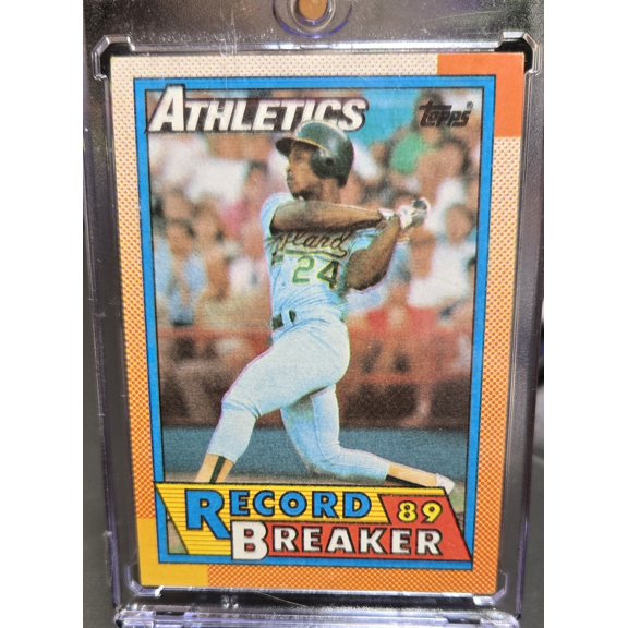 1990 Topps Topps Tiffany Rickey Henderson #7 Collector's Edition Oakland Athletics Baseball Card
